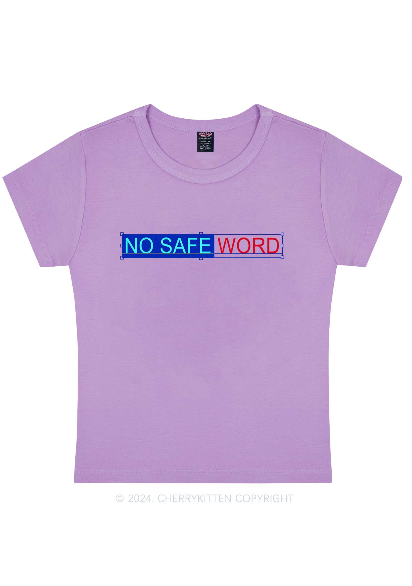 No Safe Word Y2K Baby Tee Cherrykitten