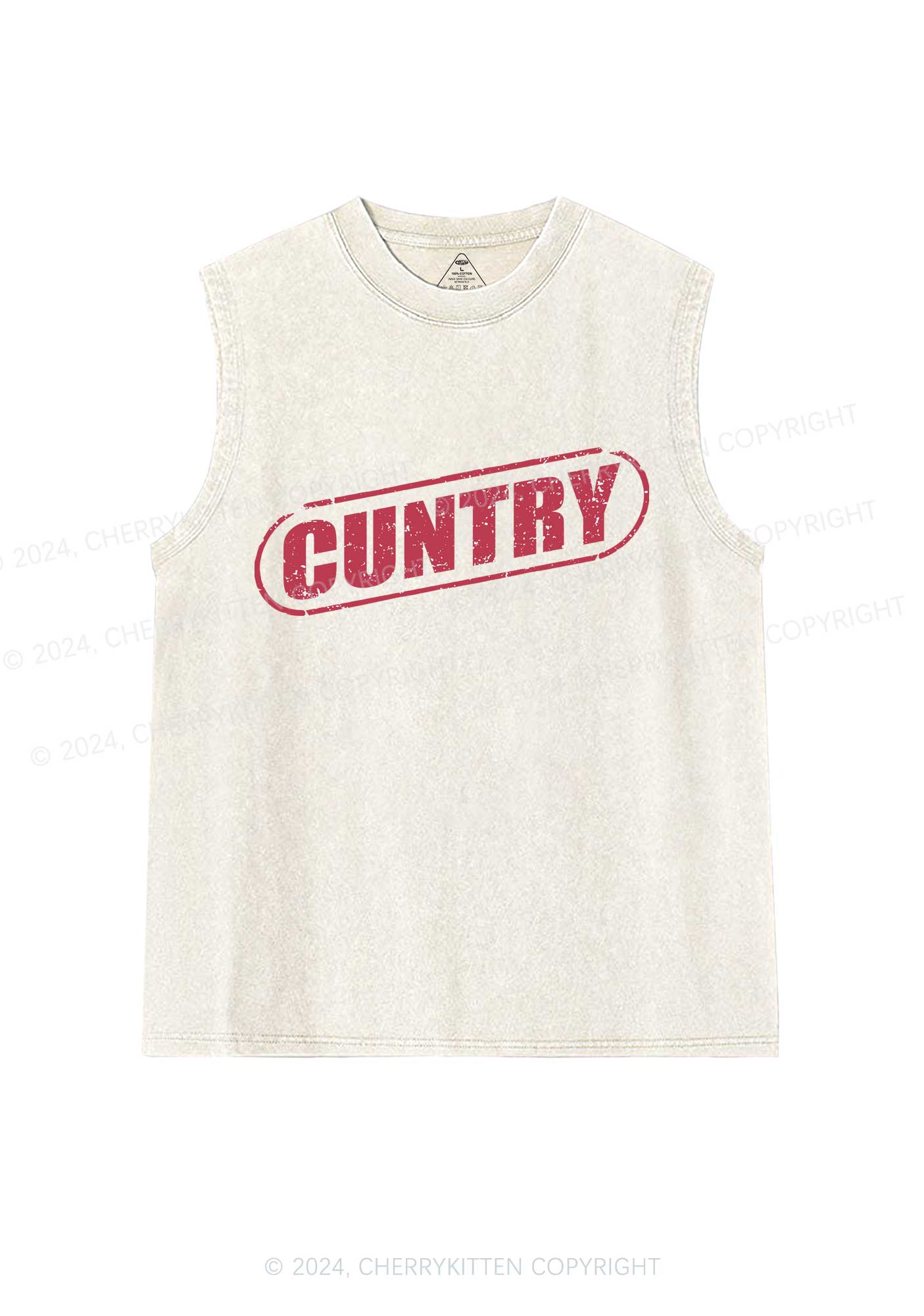 Cuntry Y2K Washed Tank Cherrykitten