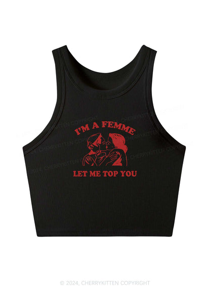 I'm A Femme Y2K Crop Tank Top Cherrykitten