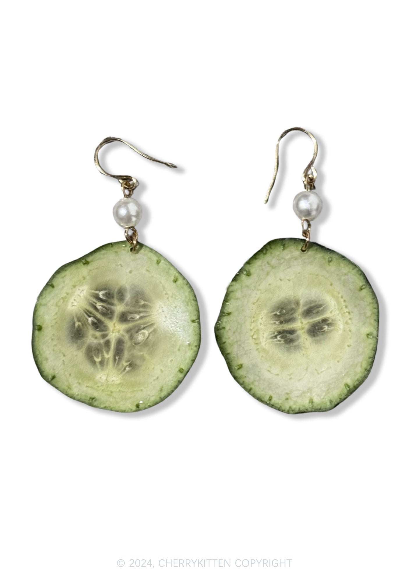 Cucumber Slices Y2K Earrings Cherrykitten