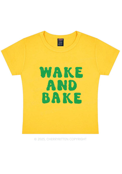 Wake And Bake Y2K Baby Tee Cherrykitten