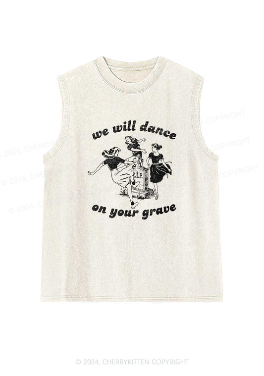 Dance On Your Grave Y2K Washed Tank Cherrykitten