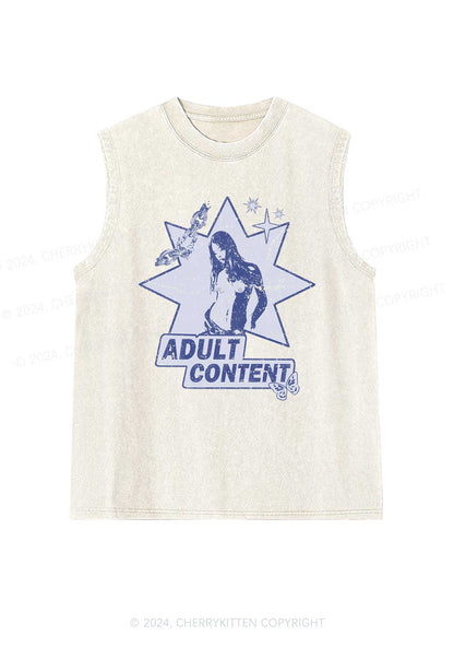 Adult Content Y2K Washed Tank Cherrykitten