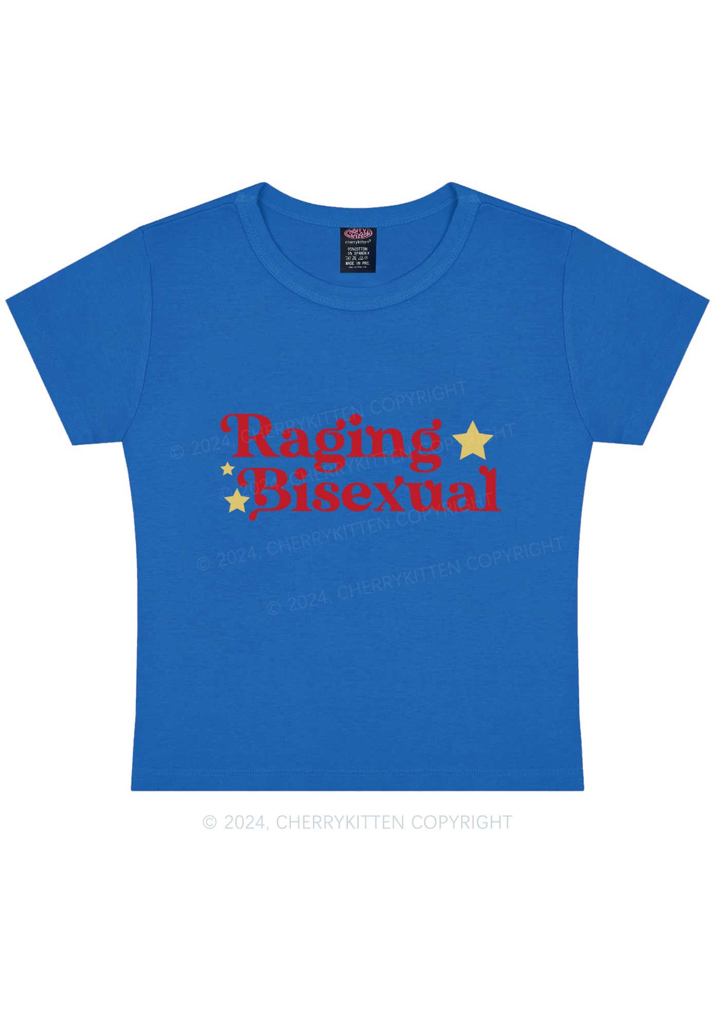 Raging Bisexual Stars Y2K Baby Tee Cherrykitten