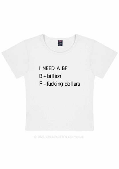 Curvy I Need A BF Y2K Baby Tee Cherrykitten