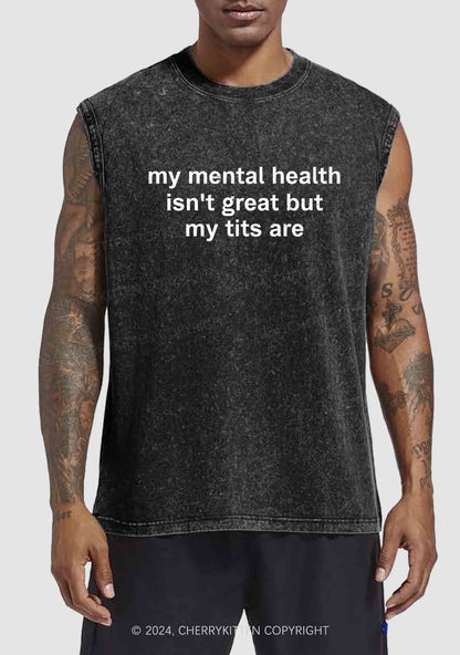 My Mental Health Isn't Great Y2K Washed Tank Cherrykitten