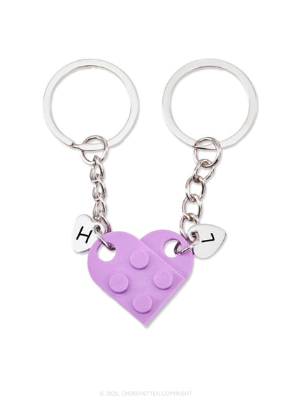 Valentine's Day Custom Love Building Block Y2K Keychain Cherrykitten