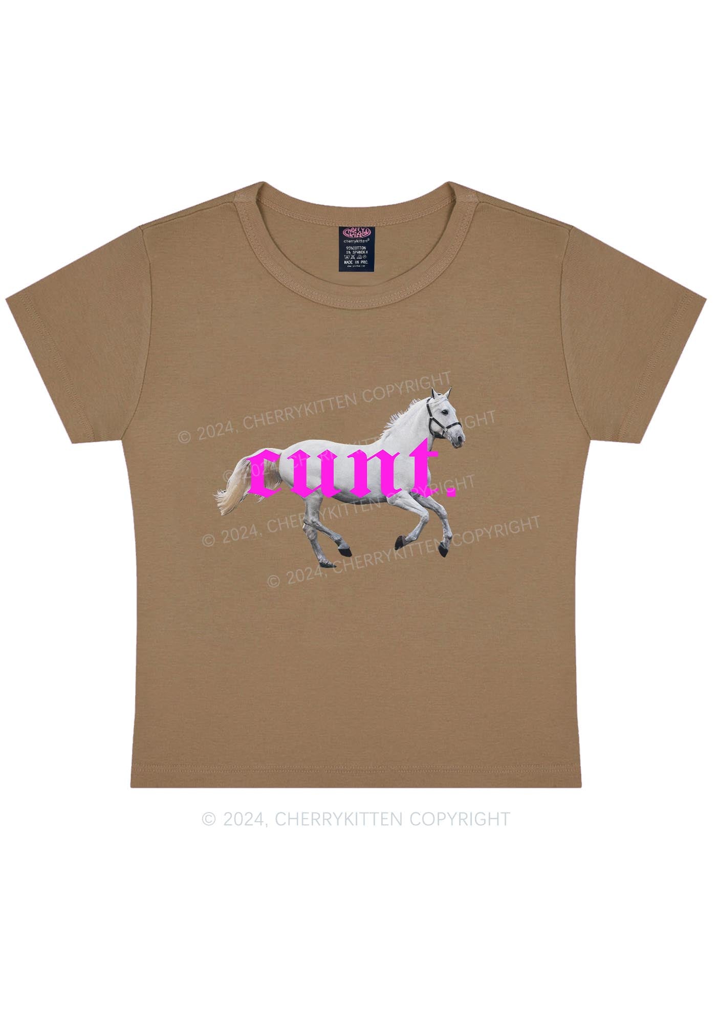 Cxxt Horse Y2K Baby Tee Cherrykitten