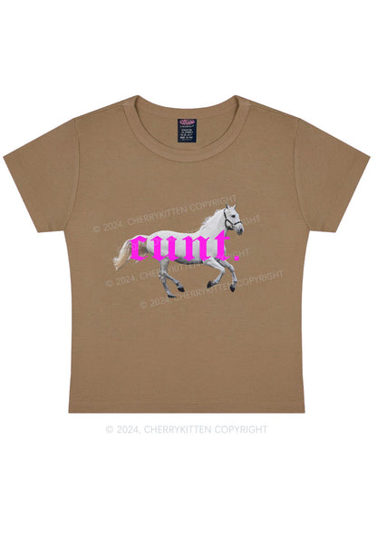 Cxxt Horse Y2K Baby Tee Cherrykitten