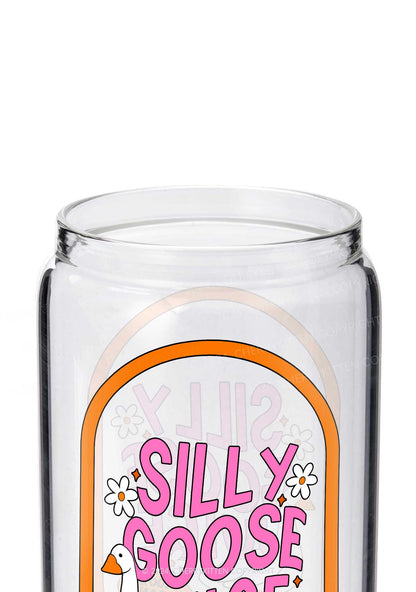 Silly Goose Juice Y2K Printed Glass Cup Cherrykitten