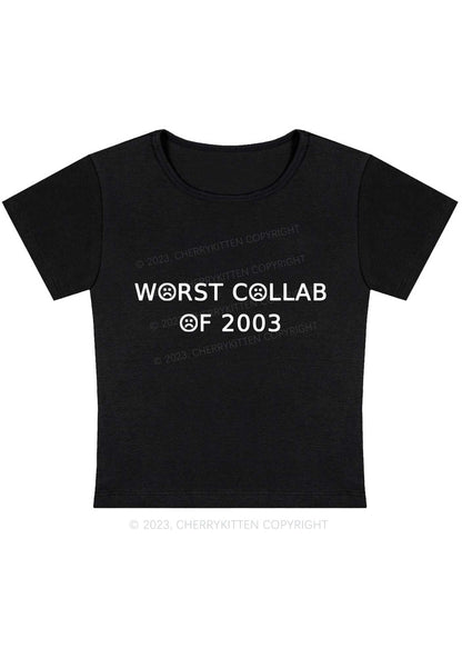 Curvy Custom Year Worst Collab Baby Tee Cherrykitten