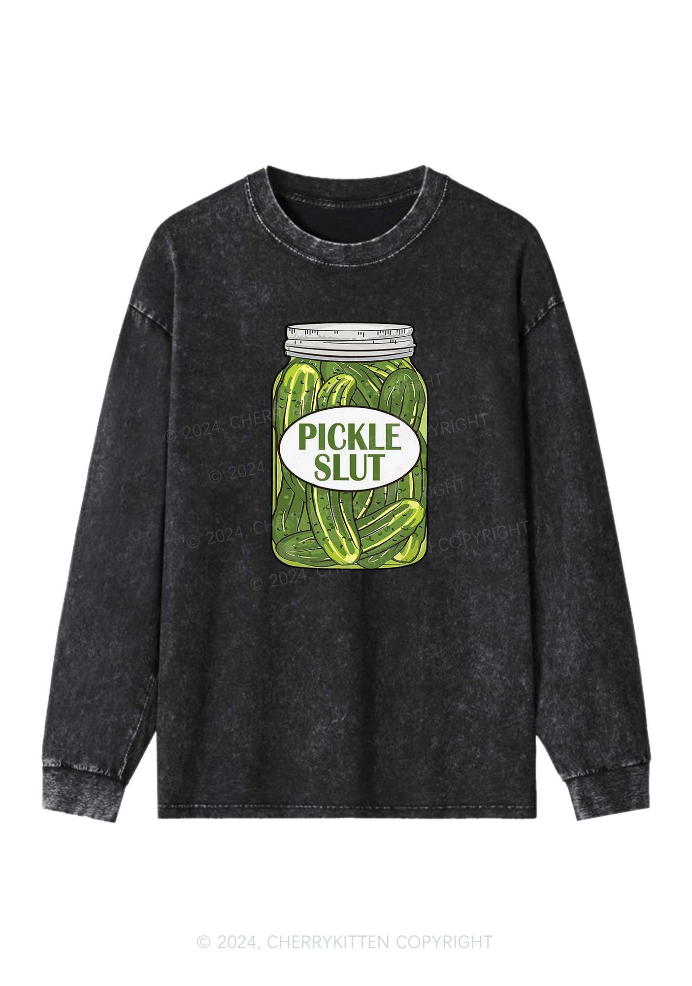 Pickle Slxt Y2K Washed Long Sleeves Cherrykitten