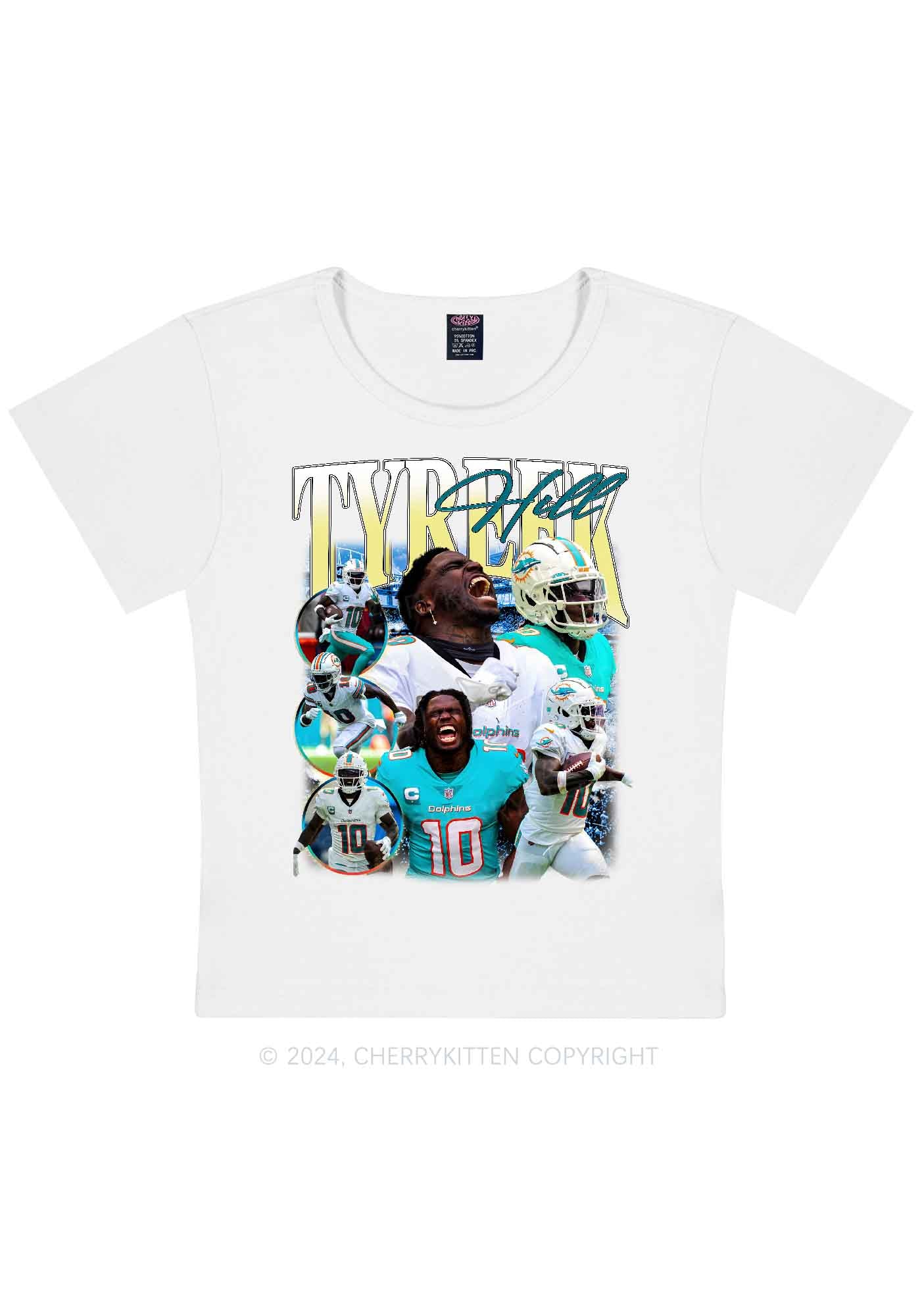 Yellow Hill Y2K Super Bowl Baby Tee Cherrykitten