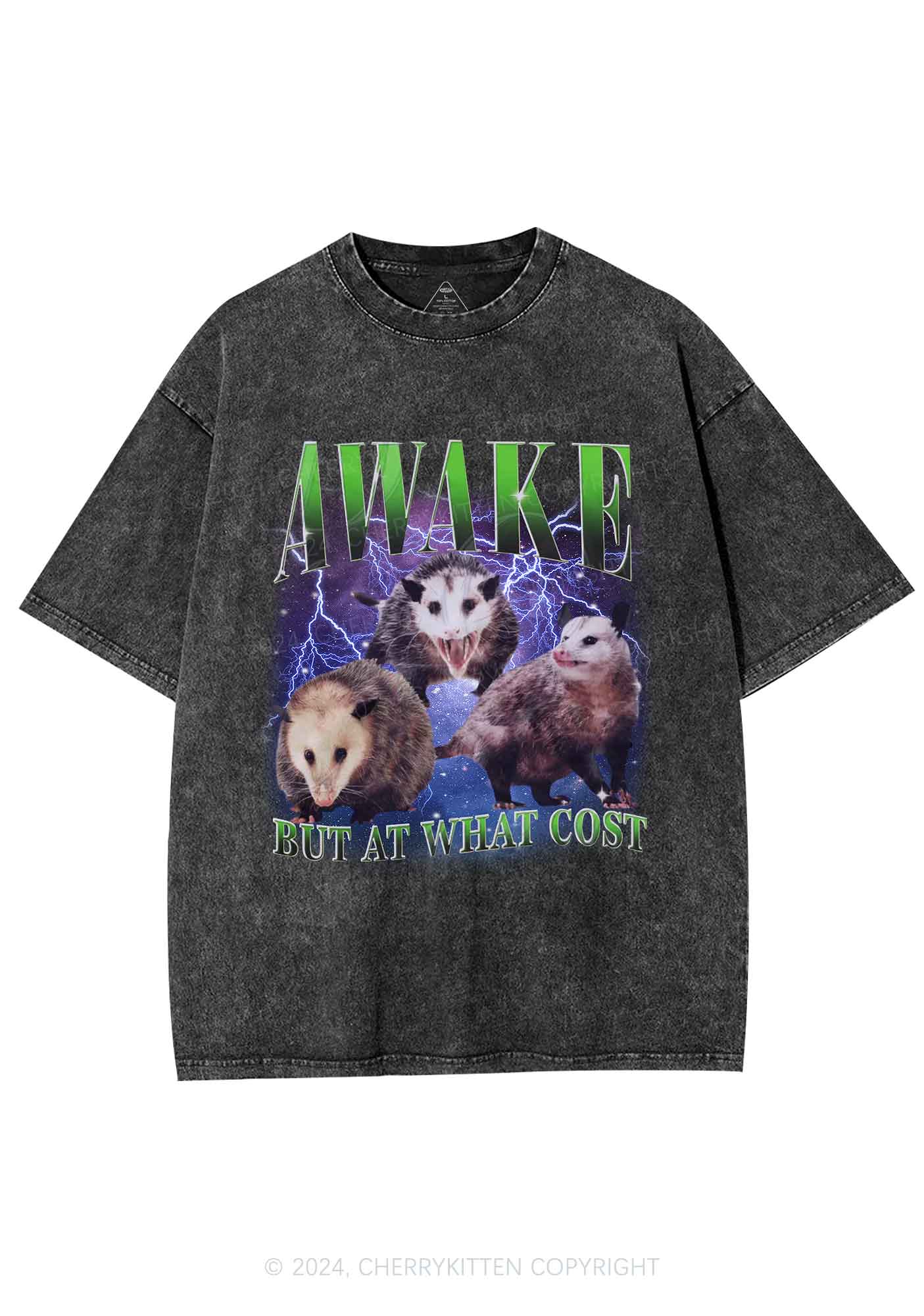 Awake Three Rats Y2K Washed Tee Cherrykitten