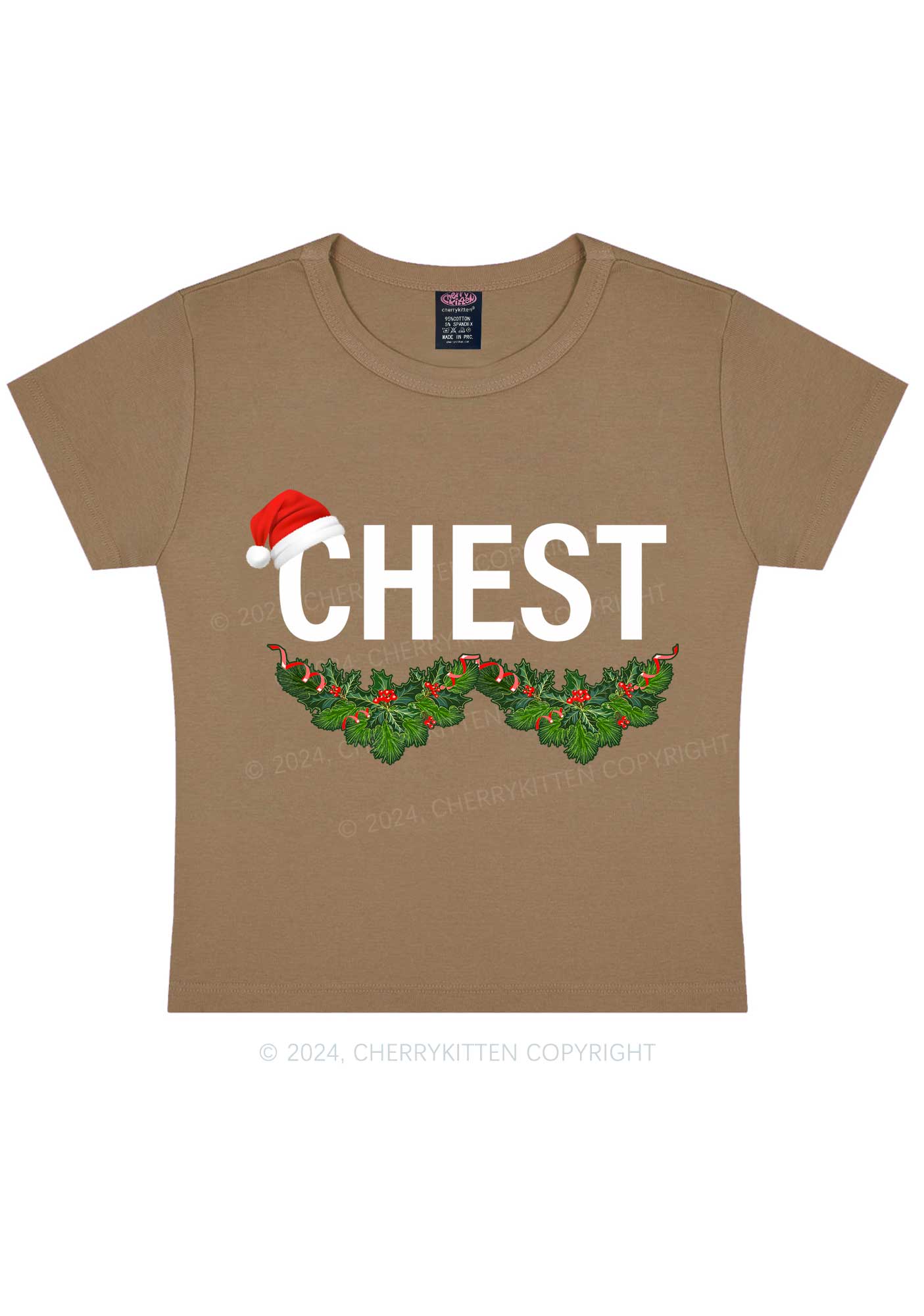 Christmas Chest Y2K Baby Tee Cherrykitten