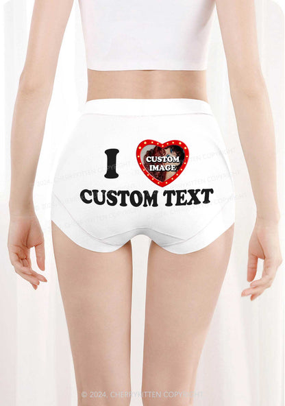 Custom Text&Photo Y2K Mid Rise Waist Boyshort Cherrykitten