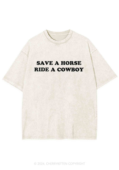 Save A Horse Y2K Washed Tee Cherrykitten
