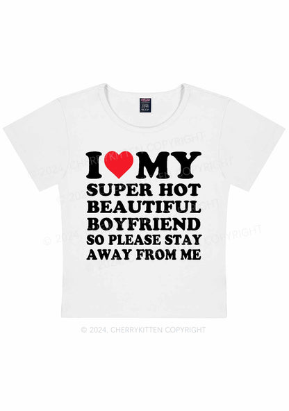 My Super Hot Boyfriend Y2K Valentine's Day Baby Tee Cherrykitten