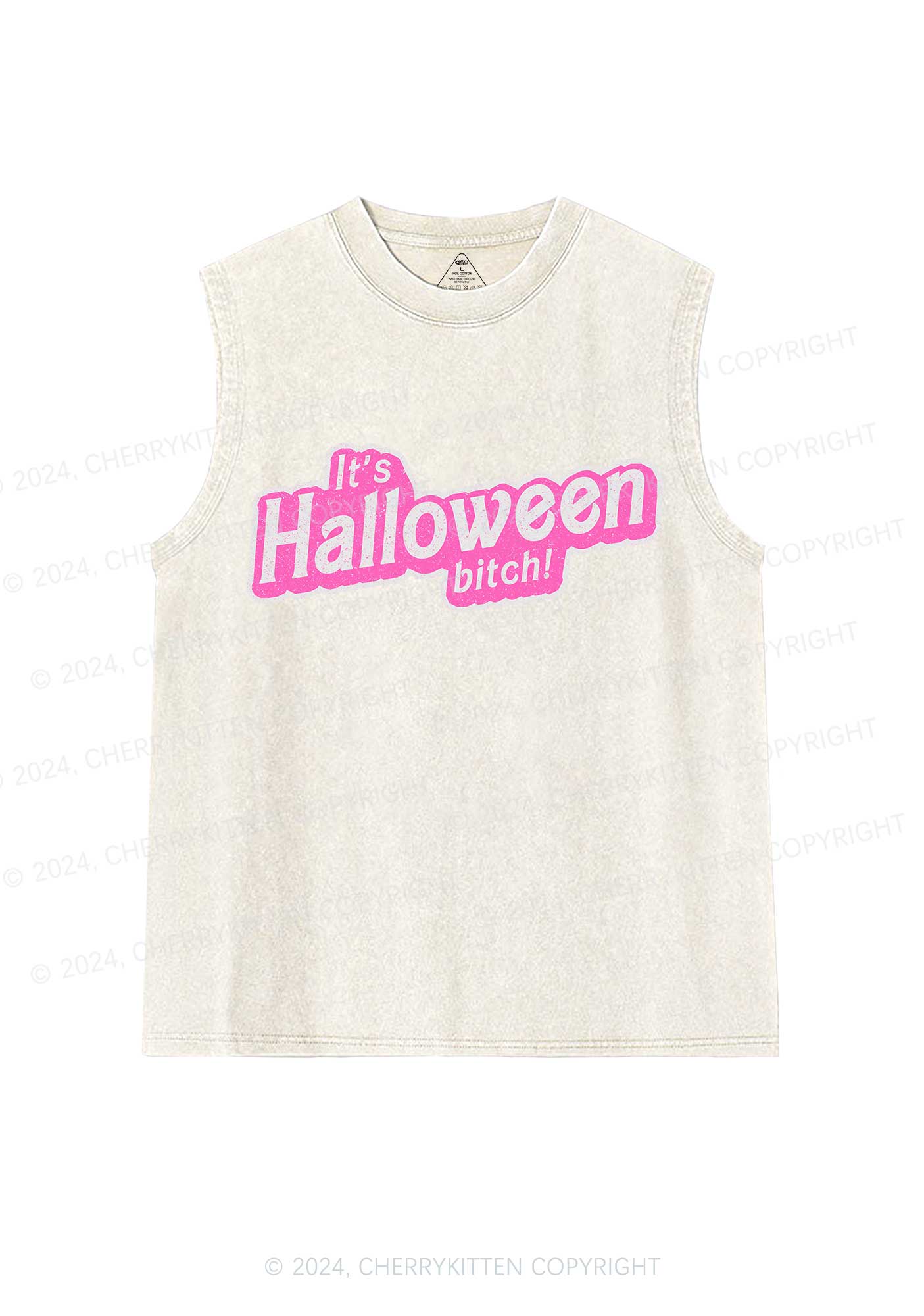 Its Halloween Bxxch Y2K Washed Tank Cherrykitten