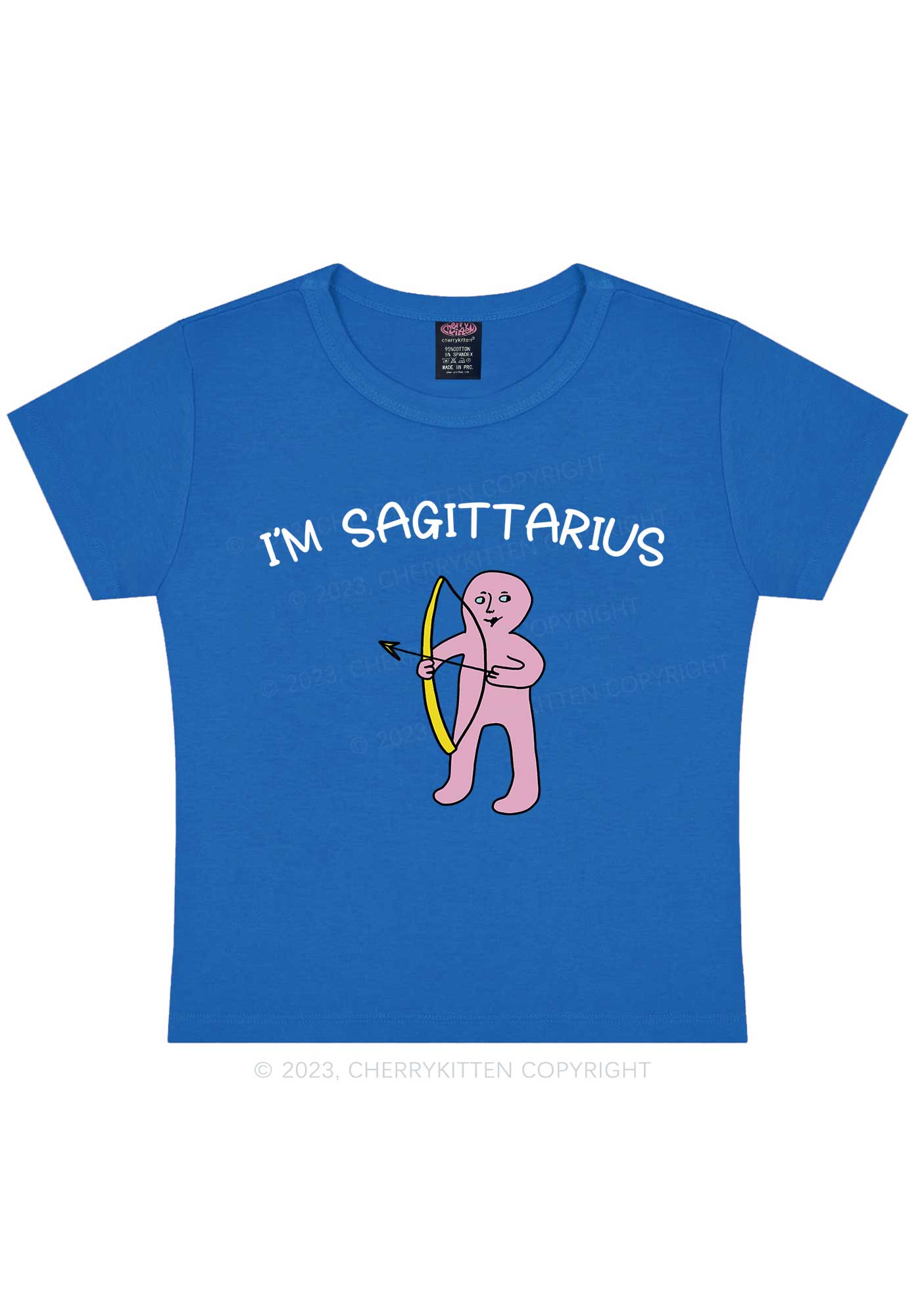 I'm Sagittarius Y2K Baby Tee Cherrykitten