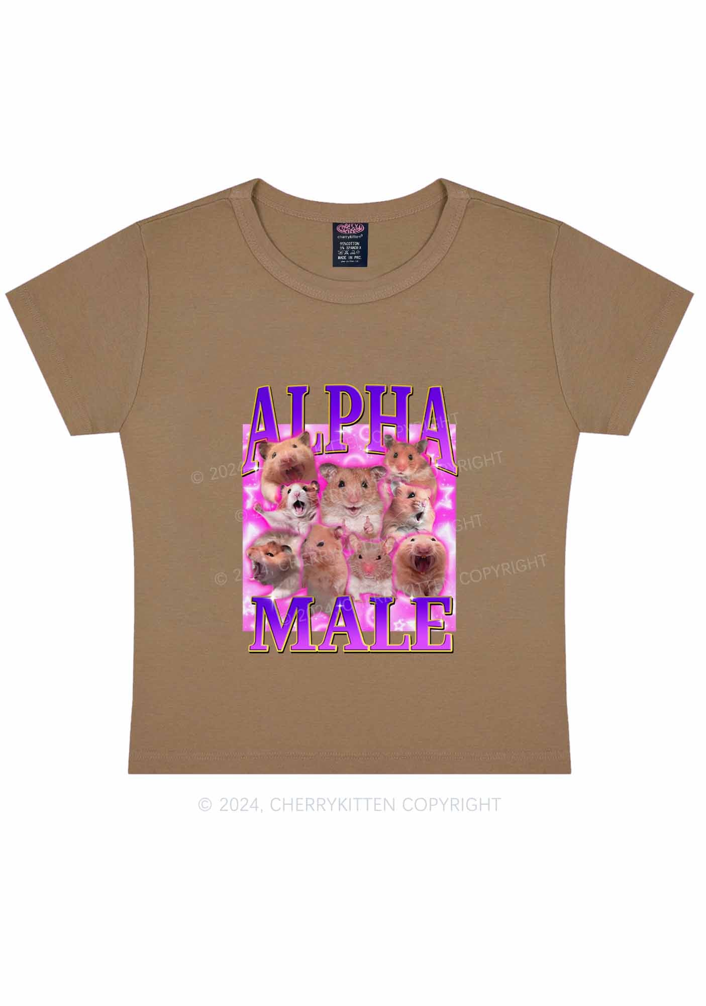 Alpha Male Hamster Y2K Baby Tee Cherrykitten