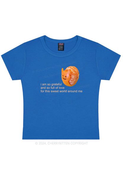 Grateful Orange Y2K Baby Tee Cherrykitten