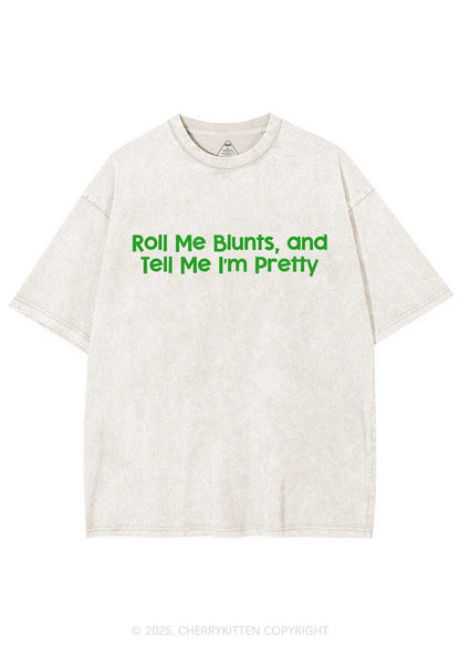 Roll Me Blunts Y2K Washed Tee Cherrykitten