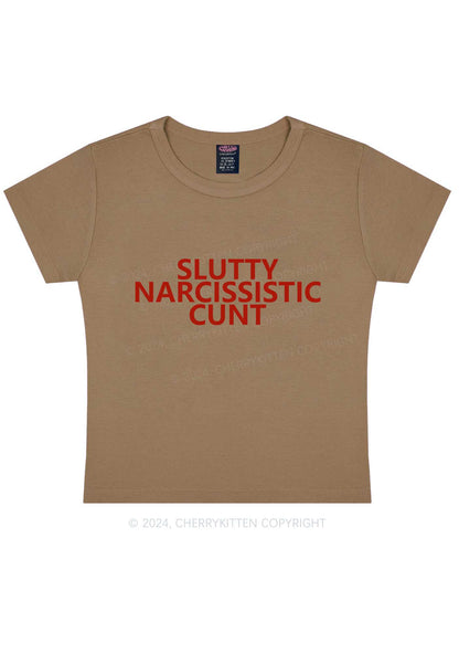 Narcissistic Cxnt Y2K Baby Tee Cherrykitten