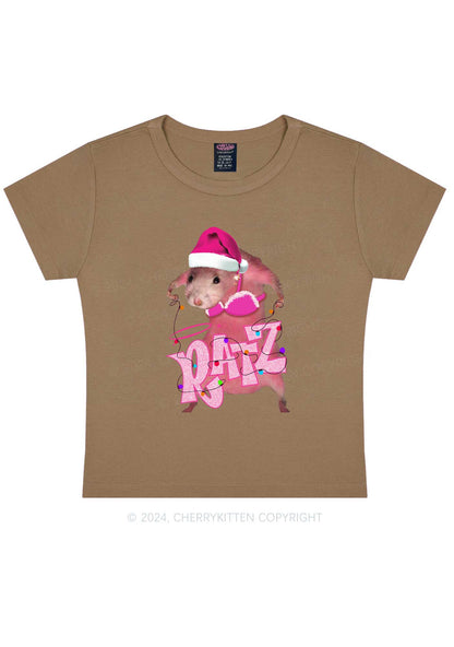 Christmas Ratz Y2K Baby Tee Cherrykitten