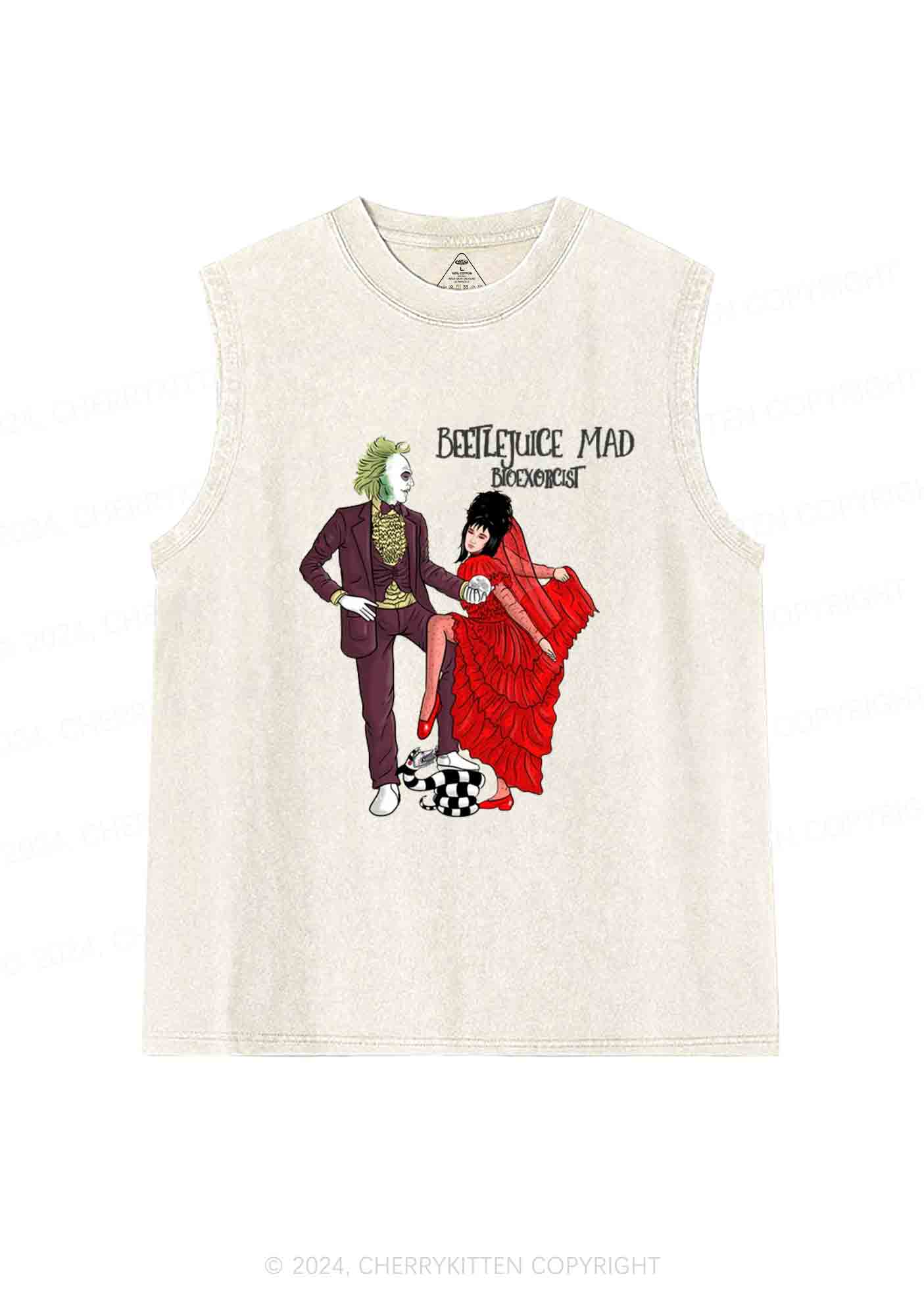 Halloween Bioexorcist Y2K Washed Tank Cherrykitten