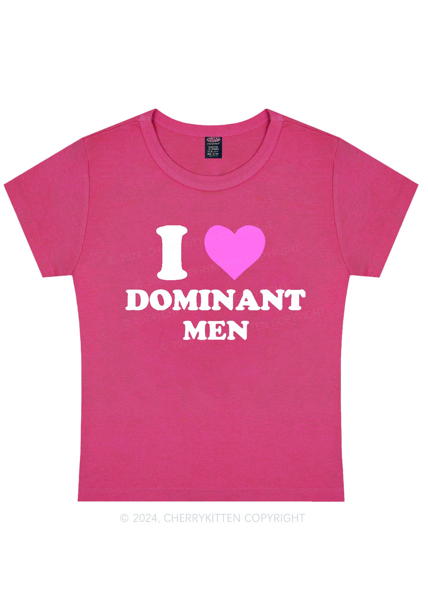 Curvy I Love D Men Y2K Baby Tee Cherrykitten