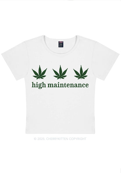 High Maintenance Y2K Baby Tee Cherrykitten