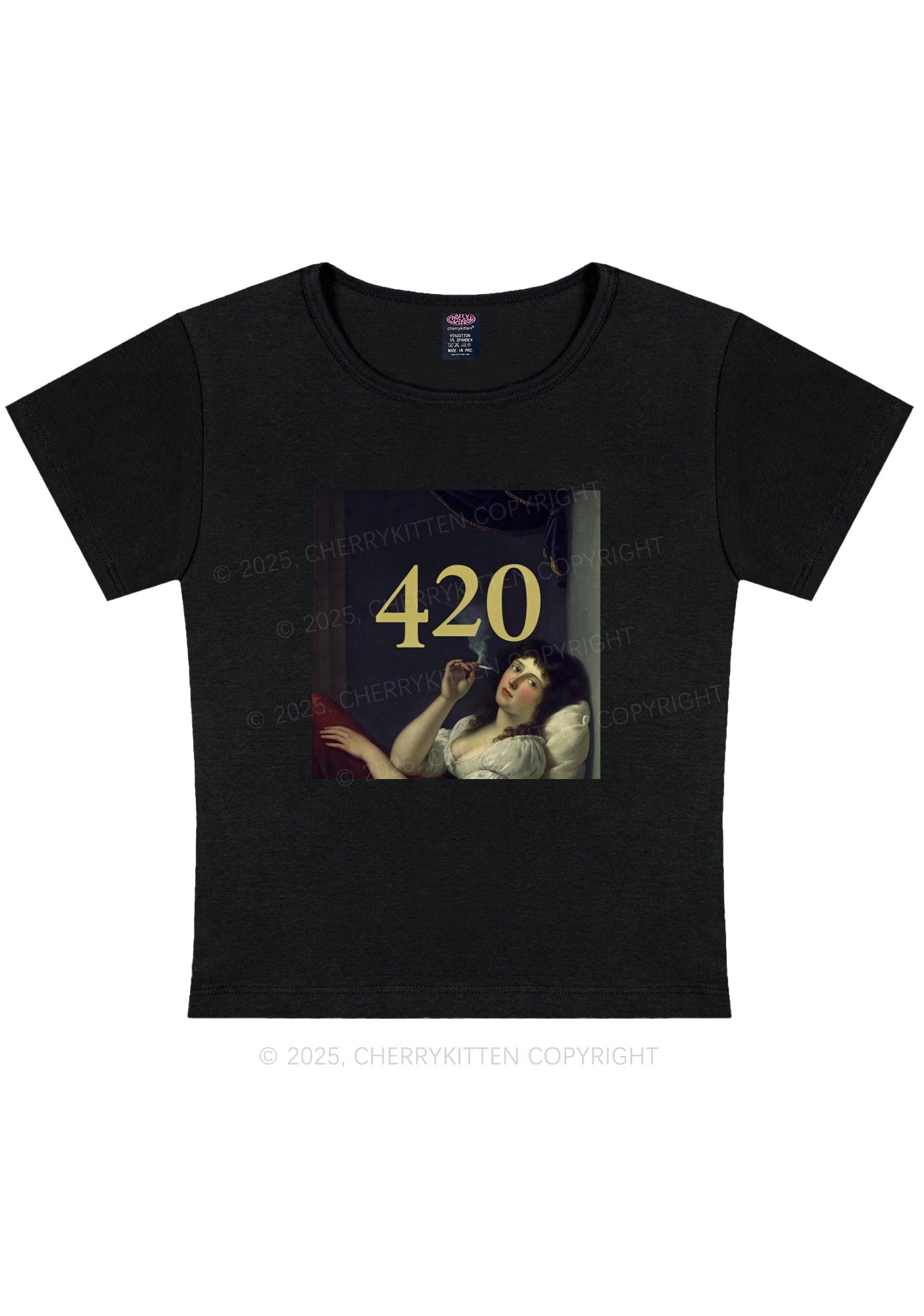 Four Twenty Y2K Baby Tee Cherrykitten