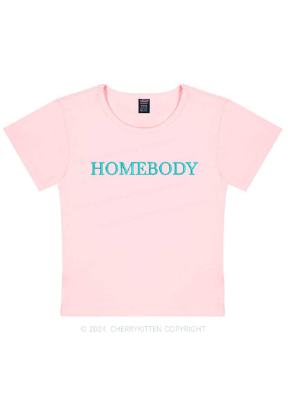 Embroidered Homebody Y2K Baby Tee Cherrykitten