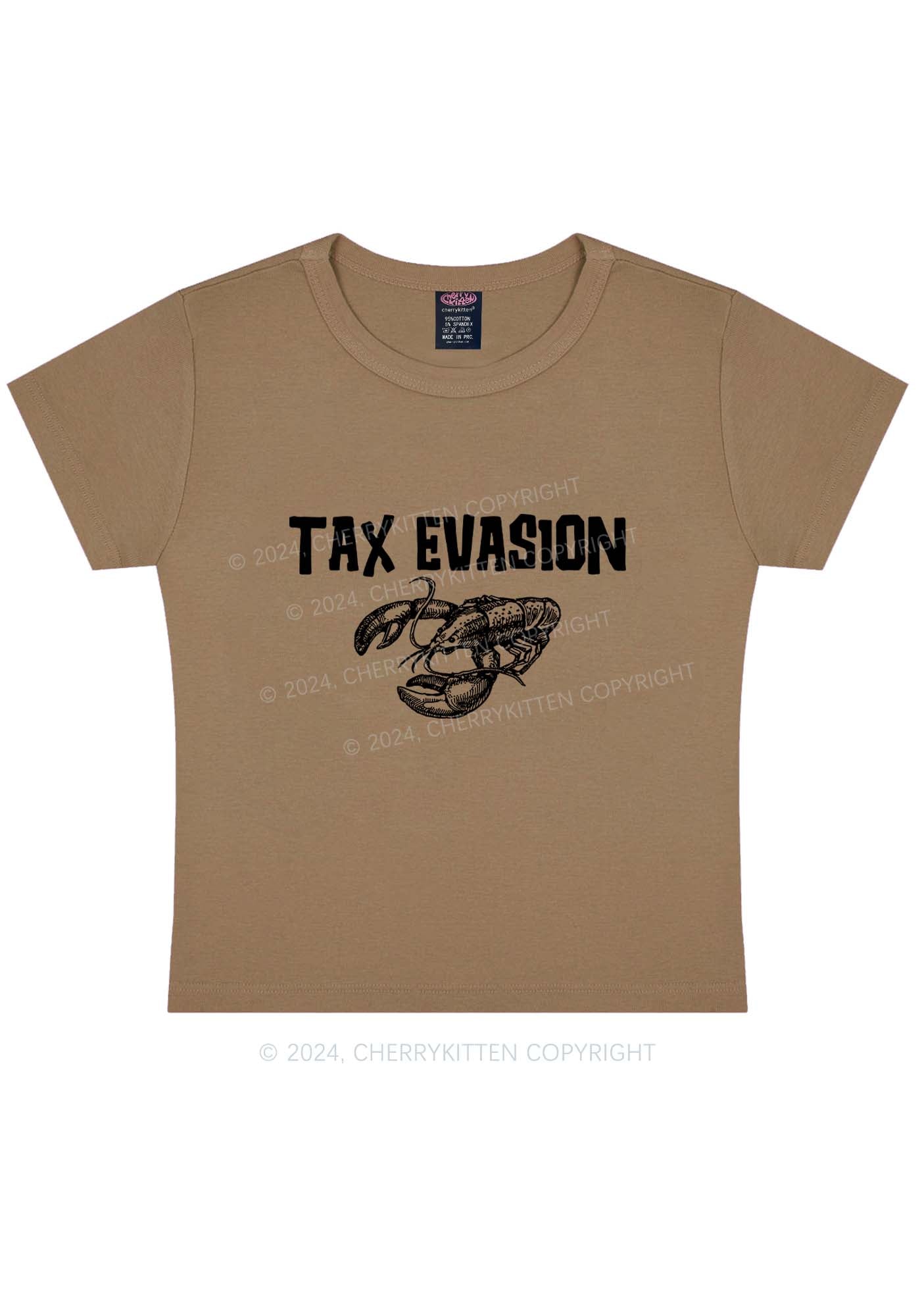 Tax Evasion Lobster Y2K Baby Tee Cherrykitten