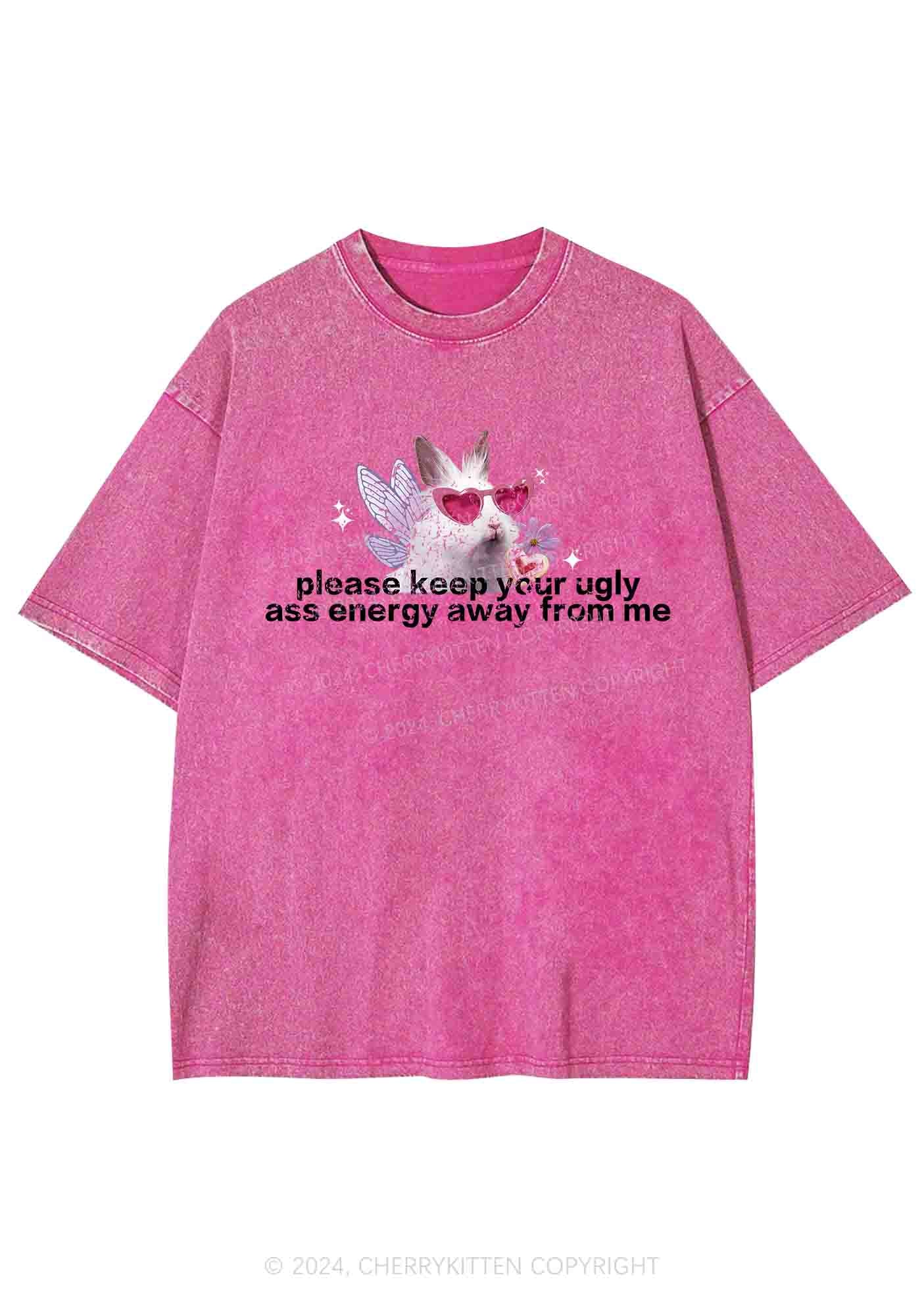 Please Keep Away From Me Y2K Washed Tee Cherrykitten