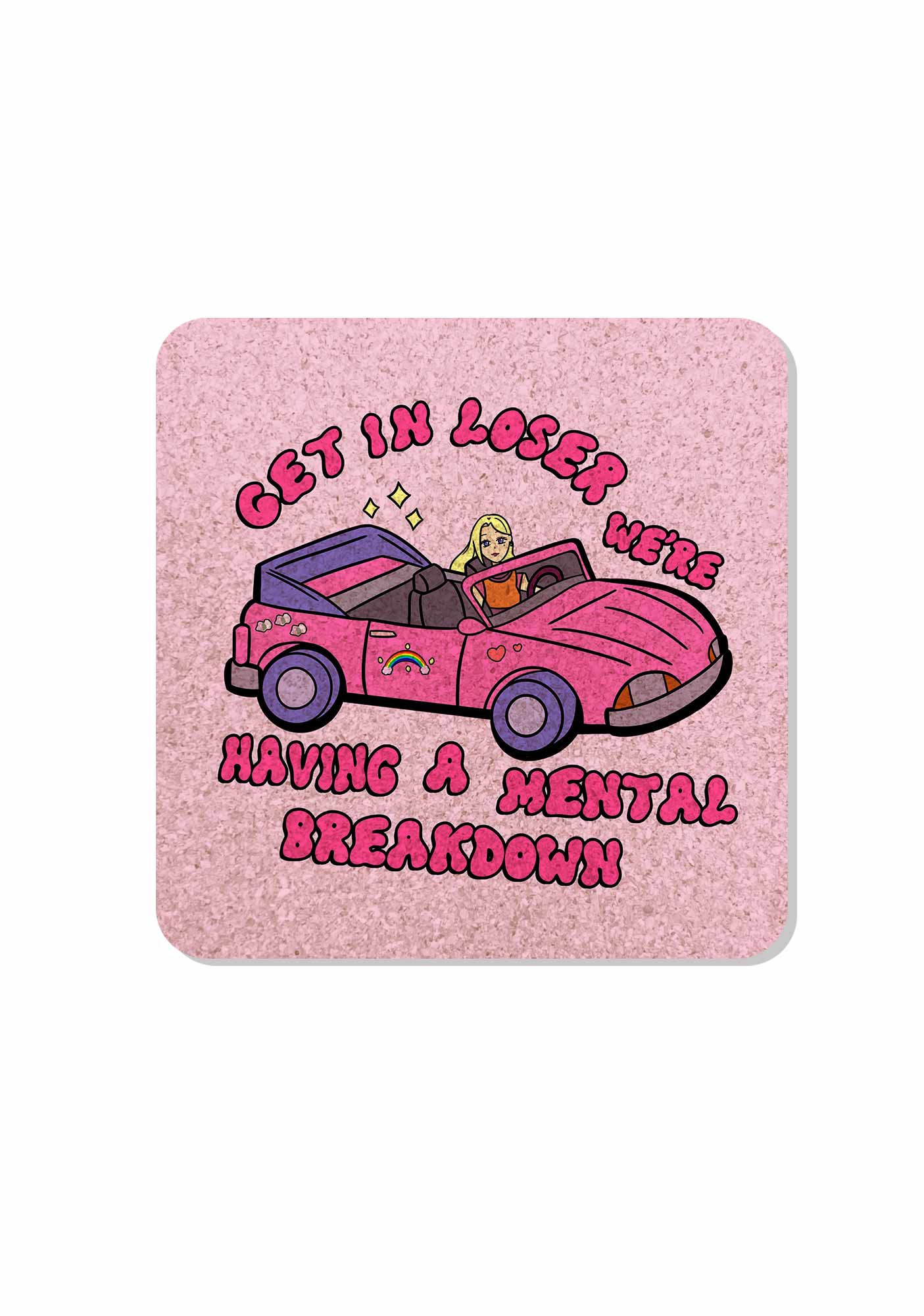 Get In Y2K Cork Coaster Cherrykitten