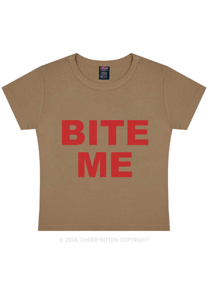 Bite Me Y2K Baby Tee Cherrykitten