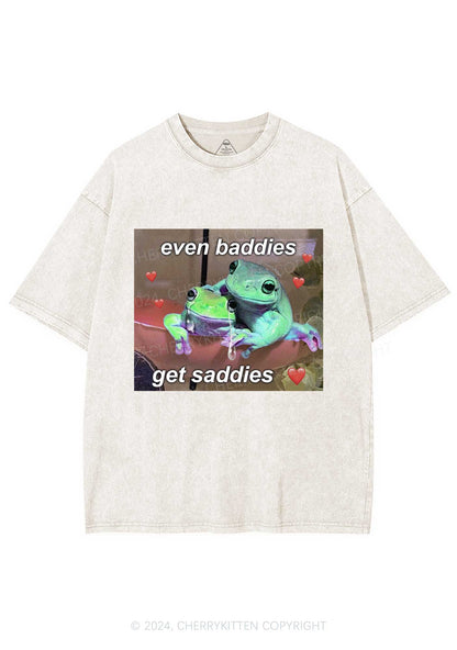 Two Baddie Frogs Y2K Washed Tee Cherrykitten