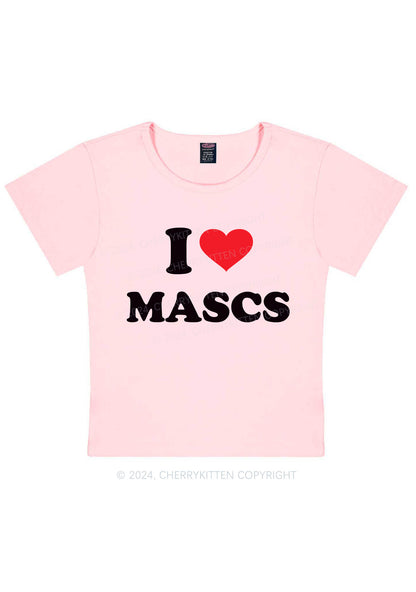 I Love Mascs Y2K Baby Tee Cherrykitten