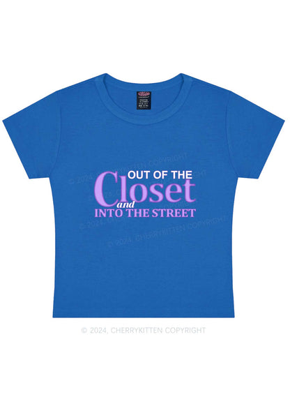 Out Of The Closet Y2K Baby Tee Cherrykitten