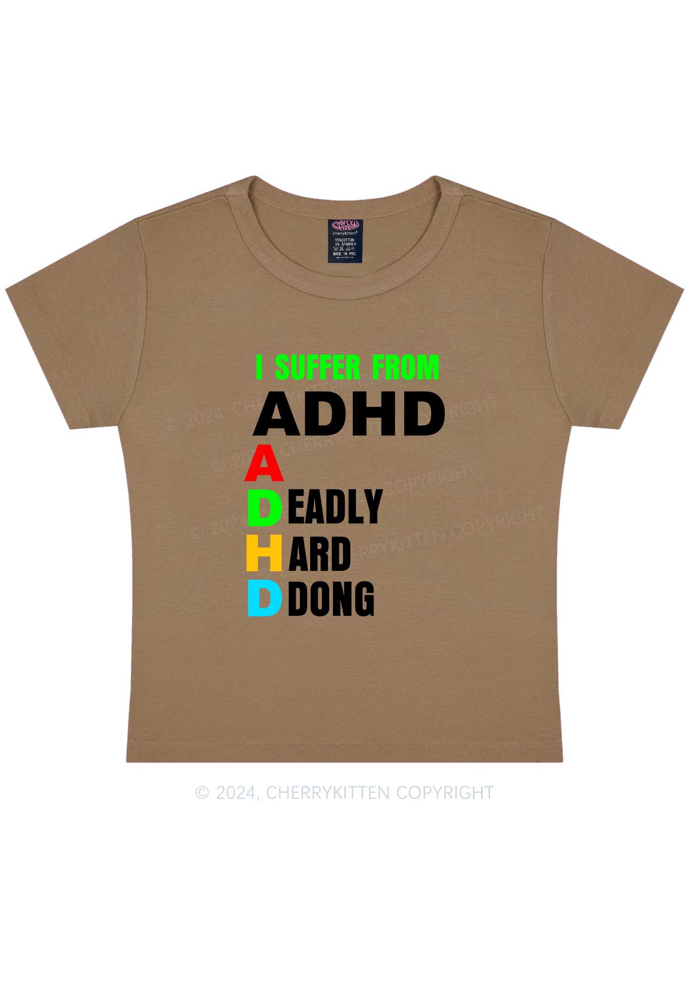 I Suffer From ADHD Y2K Baby Tee Cherrykitten