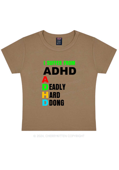 I Suffer From ADHD Y2K Baby Tee Cherrykitten