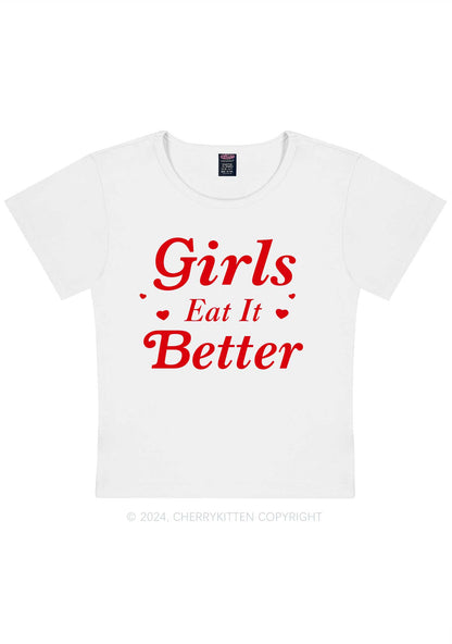 Girls Eat Better Y2K Baby Tee Cherrykitten