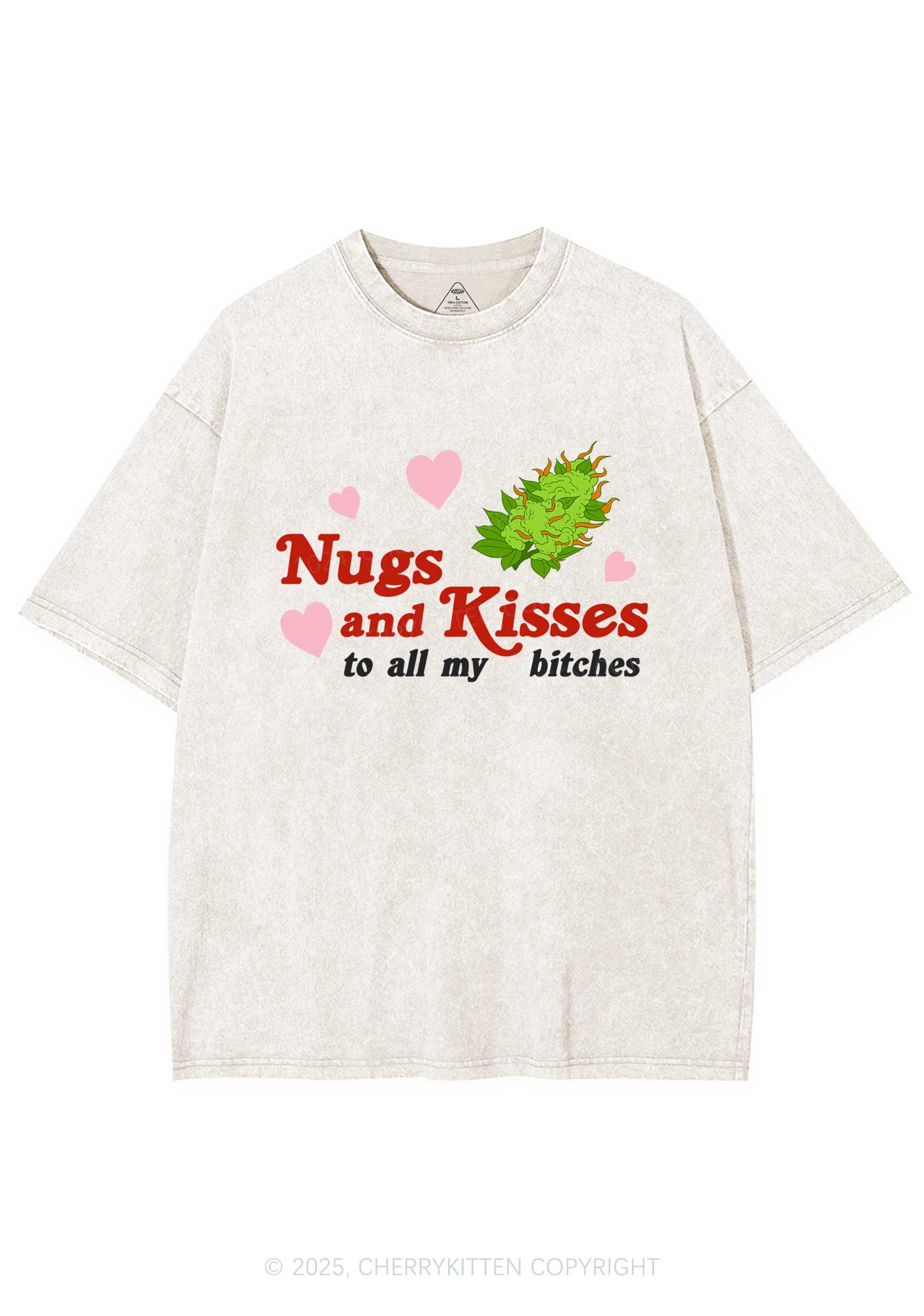 Nxgs And Kisses Y2K Washed Tee Cherrykitten