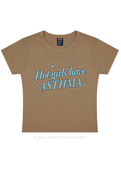 Hot Girls Have Asthma Y2K Baby Tee Cherrykitten