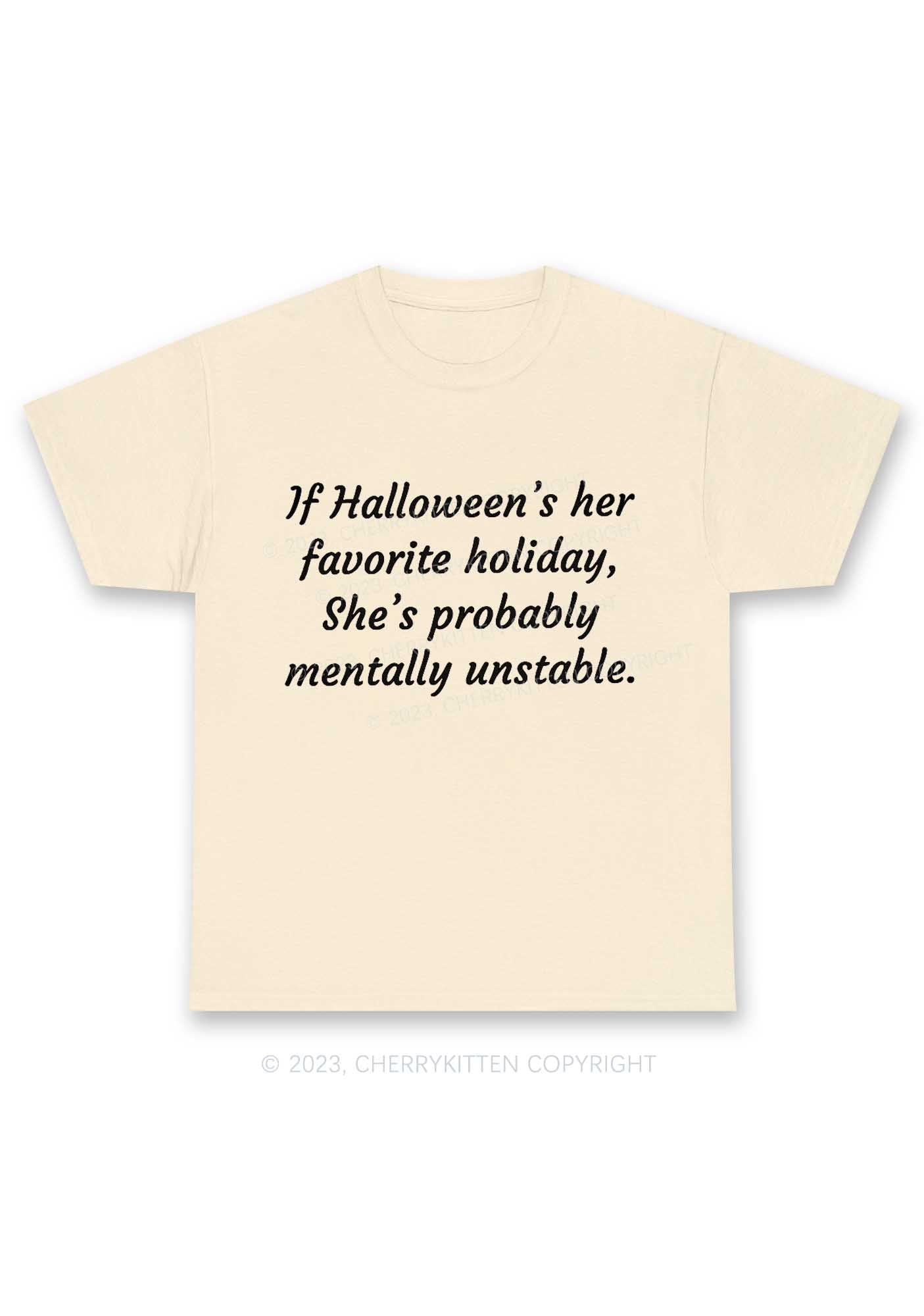Halloween's Her Favorite Holiday Y2K Chunky Shirt Cherrykitten