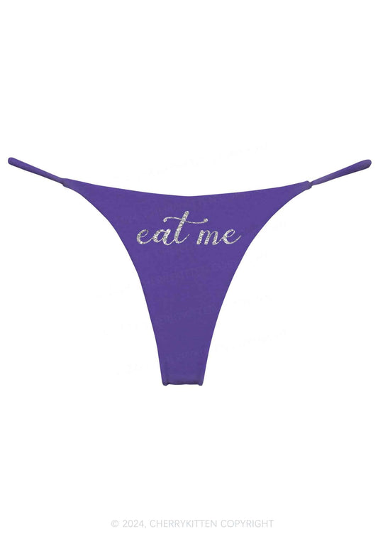 Glitter Eat Me Y2K Bikini String Thong Cherrykitten