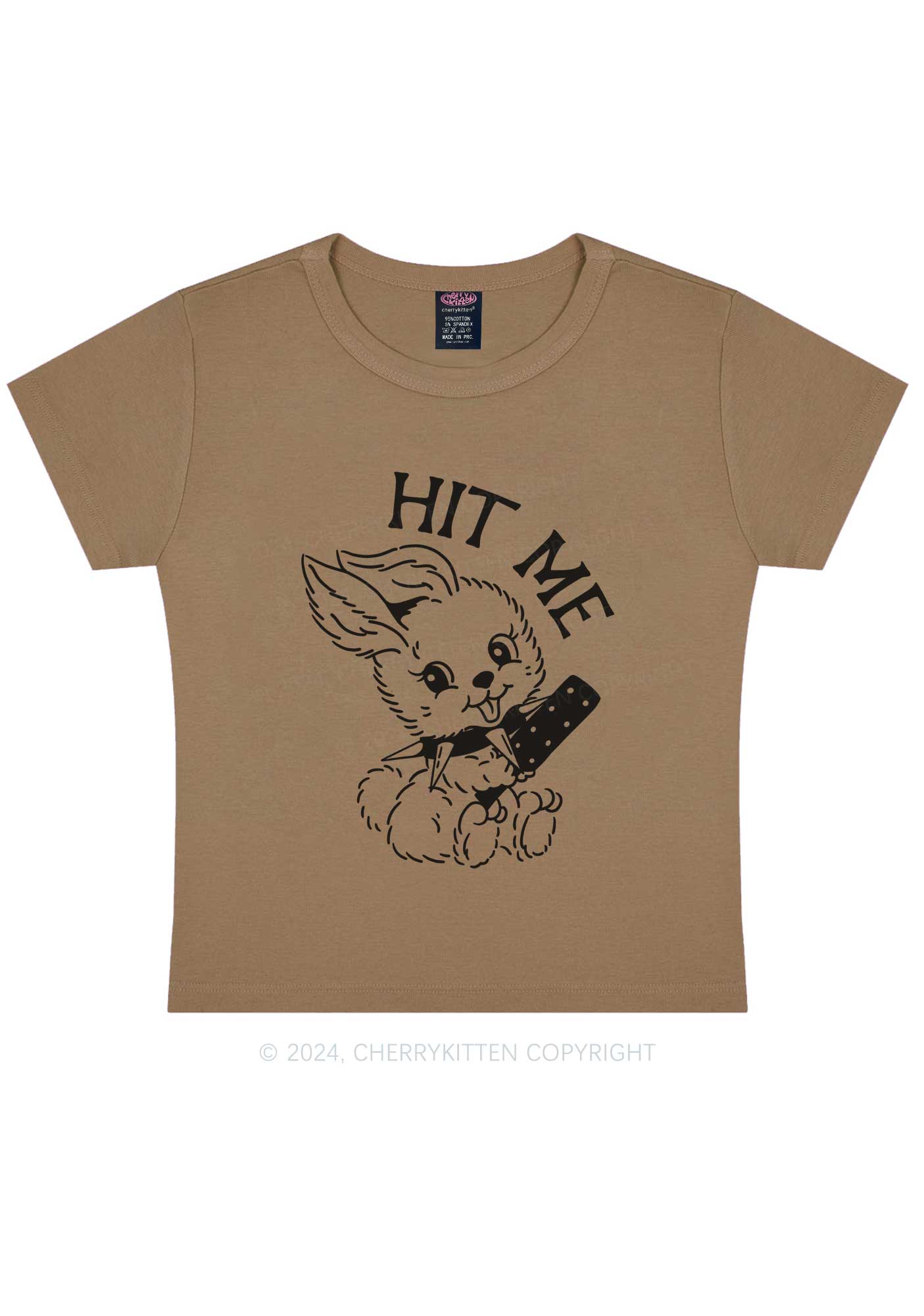 Hit Me Bunny Y2K Baby Tee Cherrykitten