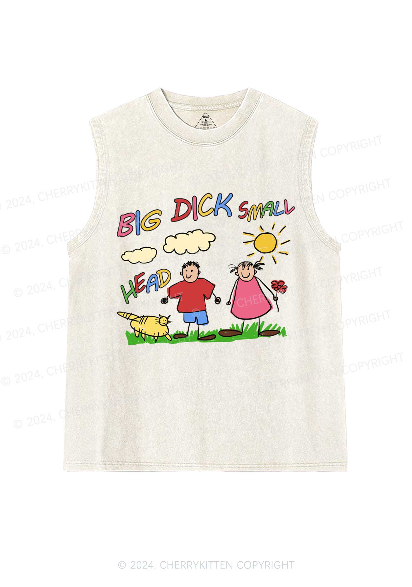 Small Head Kids Y2K Washed Tank Cherrykitten